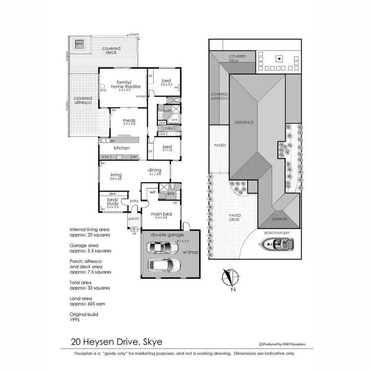 Floorplan of Homely house listing, 20 Heysen Drive, Skye VIC 3977