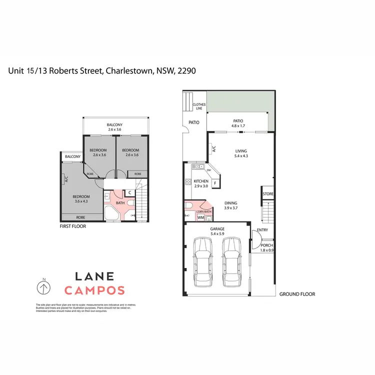 Floorplan of Homely townhouse listing, 15/13 Roberts Street, Charlestown NSW 2290