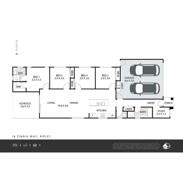 Floorplan of Homely house listing, 18 Zinnia Way, Ripley QLD 4306