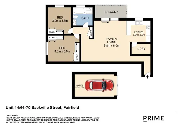 Floorplan of Homely apartment listing, 14/66-70 Sackville Street, Fairfield NSW 2165