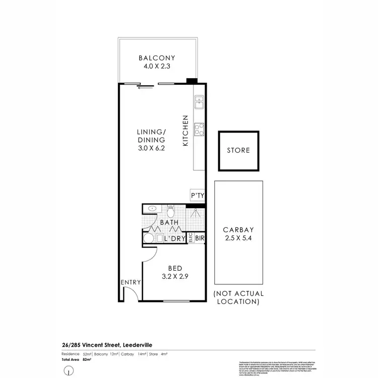 Floorplan of Homely apartment listing, 26/285 Vincent Street, Leederville WA 6007