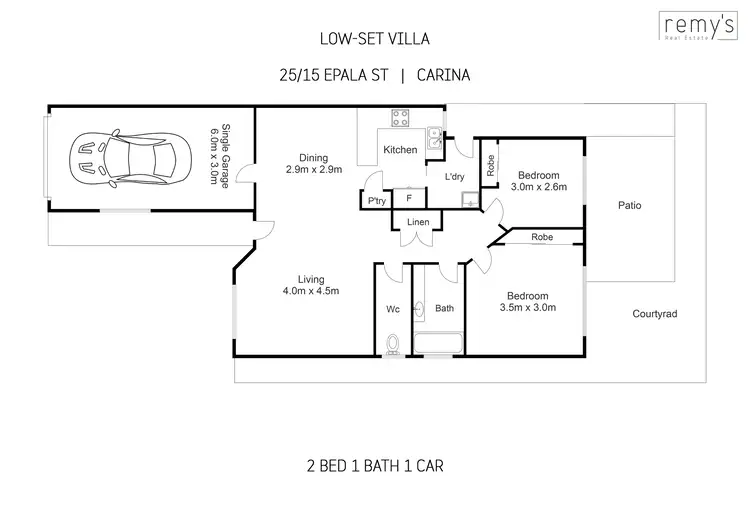 Floorplan of Homely townhouse listing, 25/15 Epala Street, Carina QLD 4152