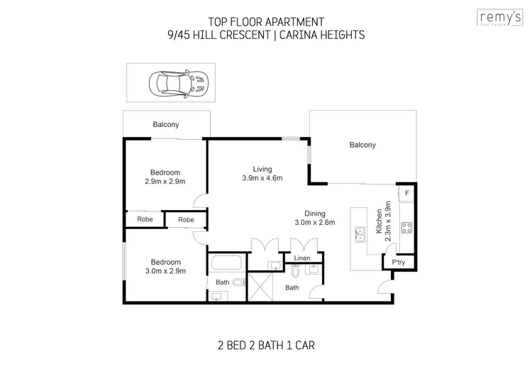Floorplan of Homely apartment listing, 9/45 Hill Crescent, Carina Heights QLD 4152