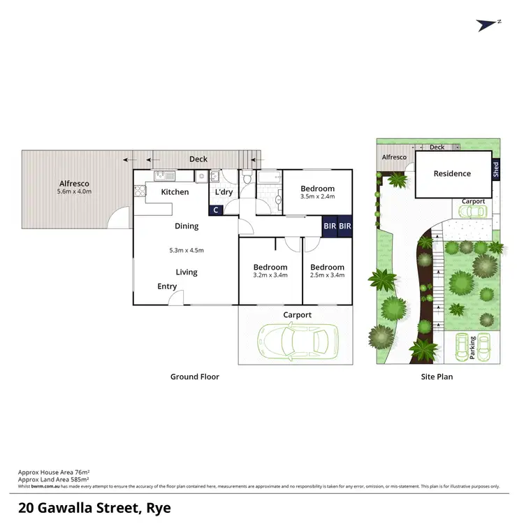 Floorplan of Homely house listing, 20 Gawalla Street, Rye VIC 3941