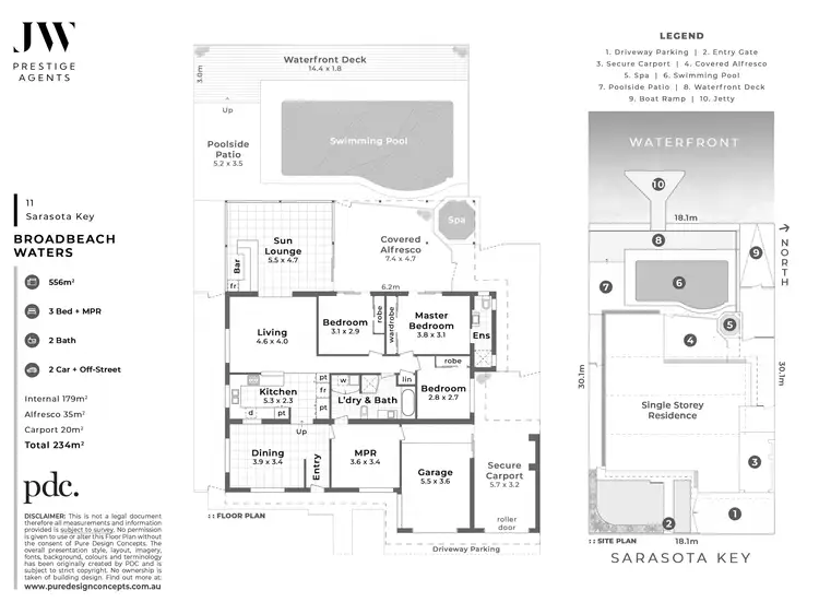 Floorplan of Homely house listing, 11 Sarasota Key, Broadbeach Waters QLD 4218