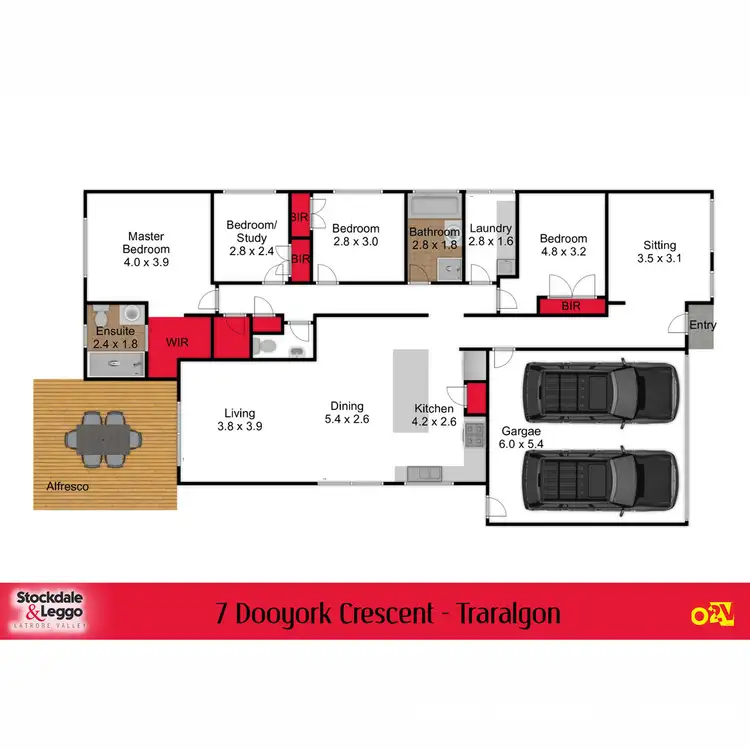 Floorplan of Homely house listing, 7 Dooyork Crescent, Traralgon VIC 3844