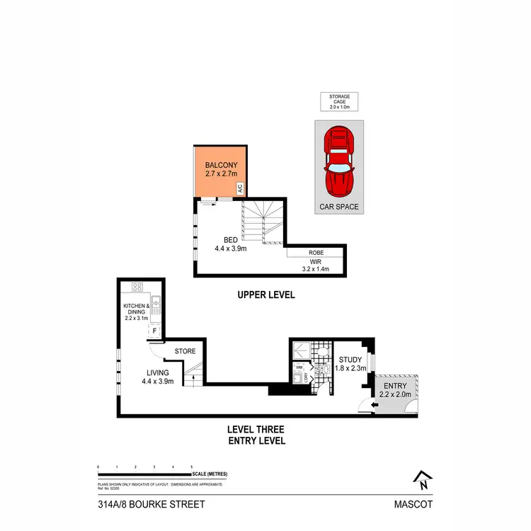 Floorplan of Homely apartment listing, 314A/8 Bourke Street, Mascot NSW 2020