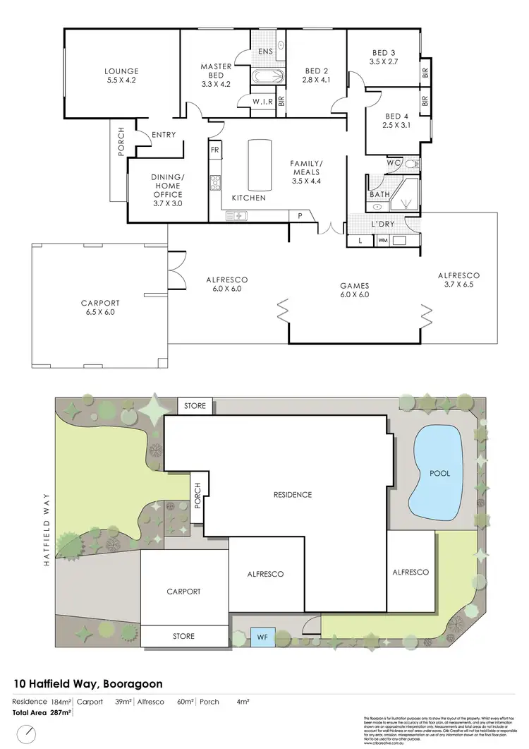 Floorplan of Homely house listing, 10 Hatfield Way, Booragoon WA 6154