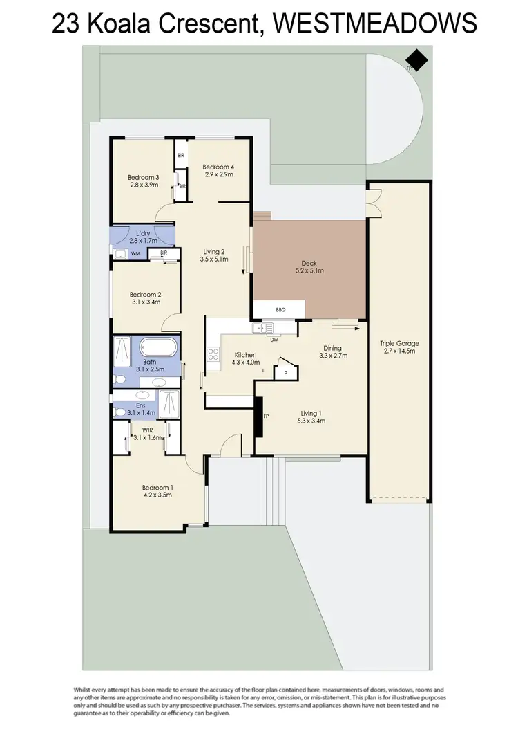 Floorplan of Homely house listing, 23 Koala Crescent, Westmeadows VIC 3049