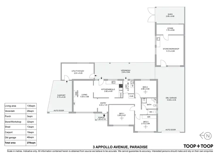 Floorplan of Homely house listing, 3 Appollo Avenue, Paradise SA 5075