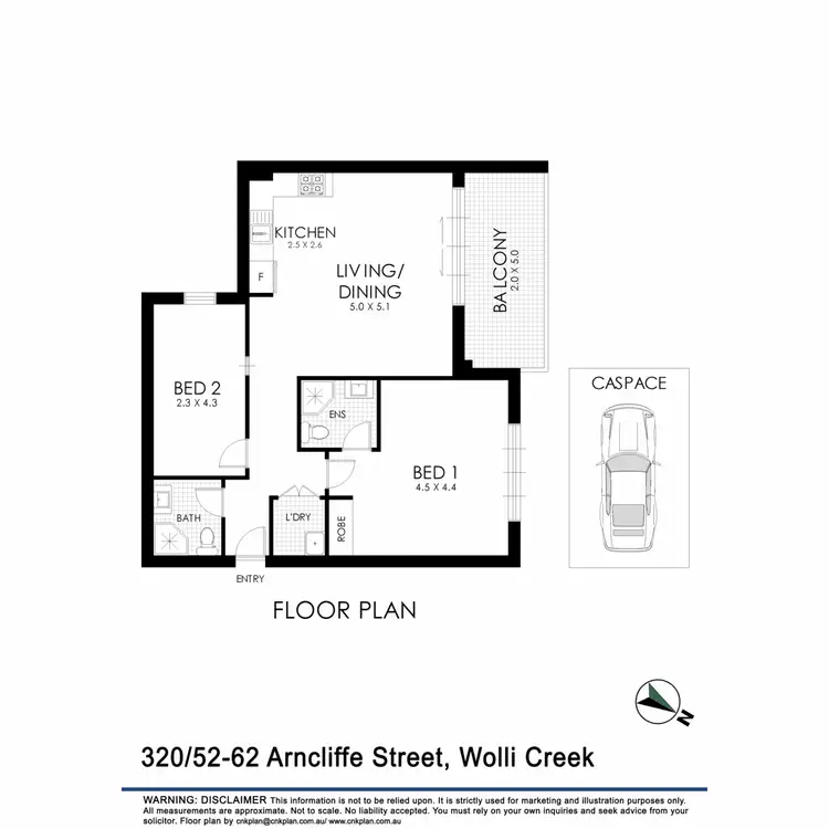 Floorplan of Homely unit listing, 320/52-62 Arncliffe Street, Wolli Creek NSW 2205