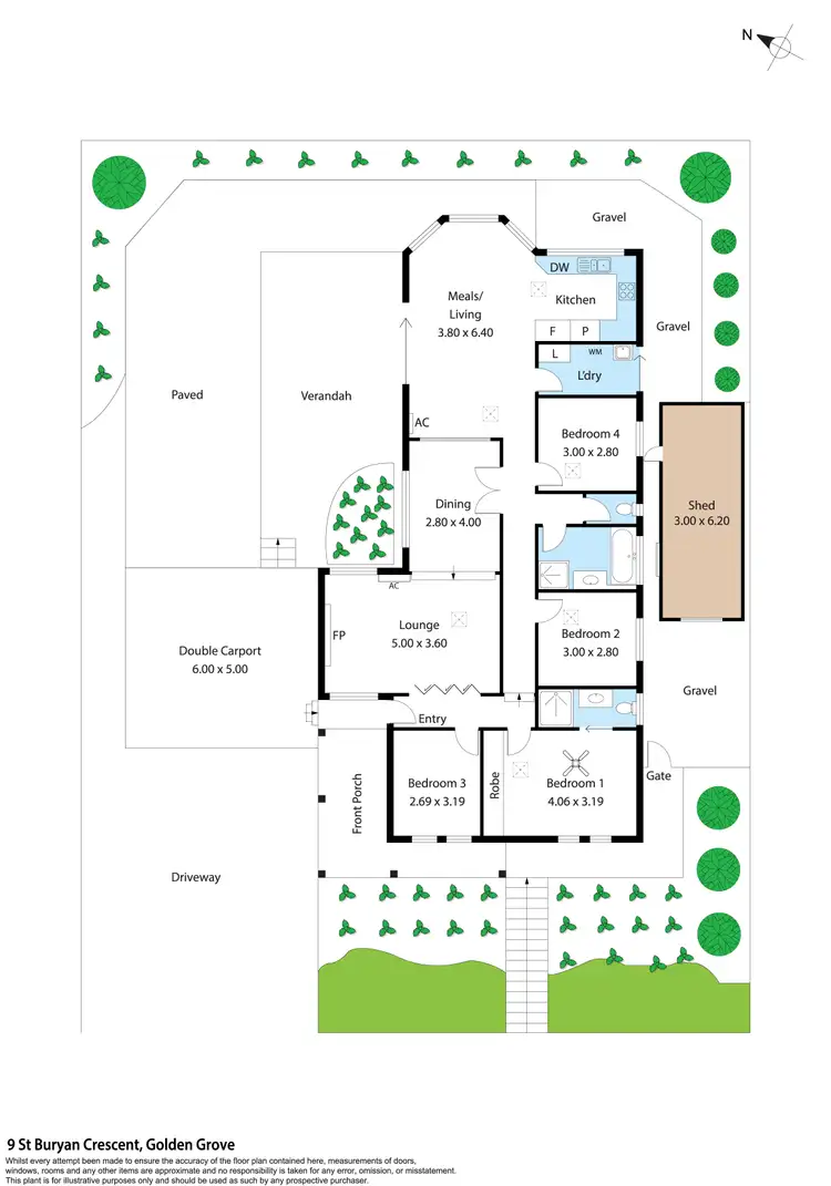 Floorplan of Homely house listing, 9 St Buryan Crescent, Golden Grove SA 5125