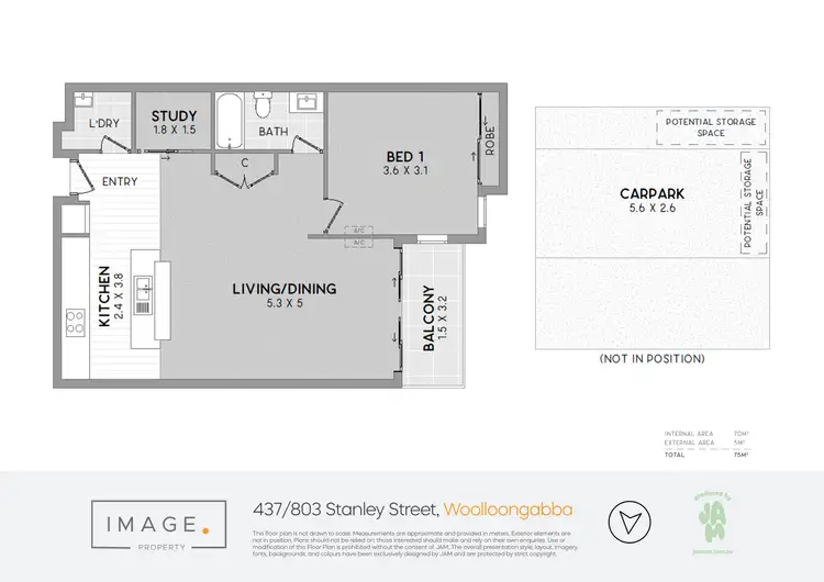 Floorplan of Homely apartment listing, 437/803 Stanley Street, Woolloongabba QLD 4102