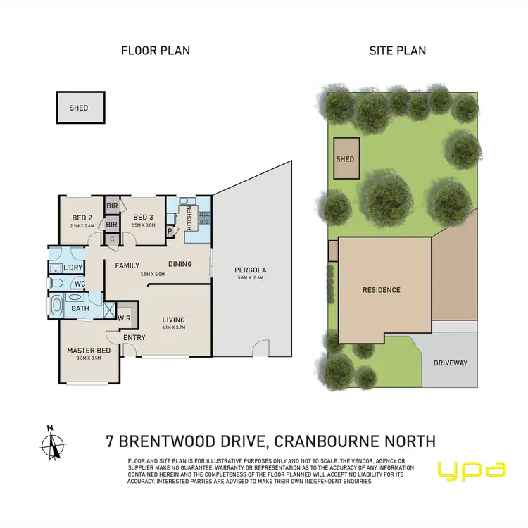 Floorplan of Homely house listing, 7 Brentwood Drive,, Cranbourne North VIC 3977