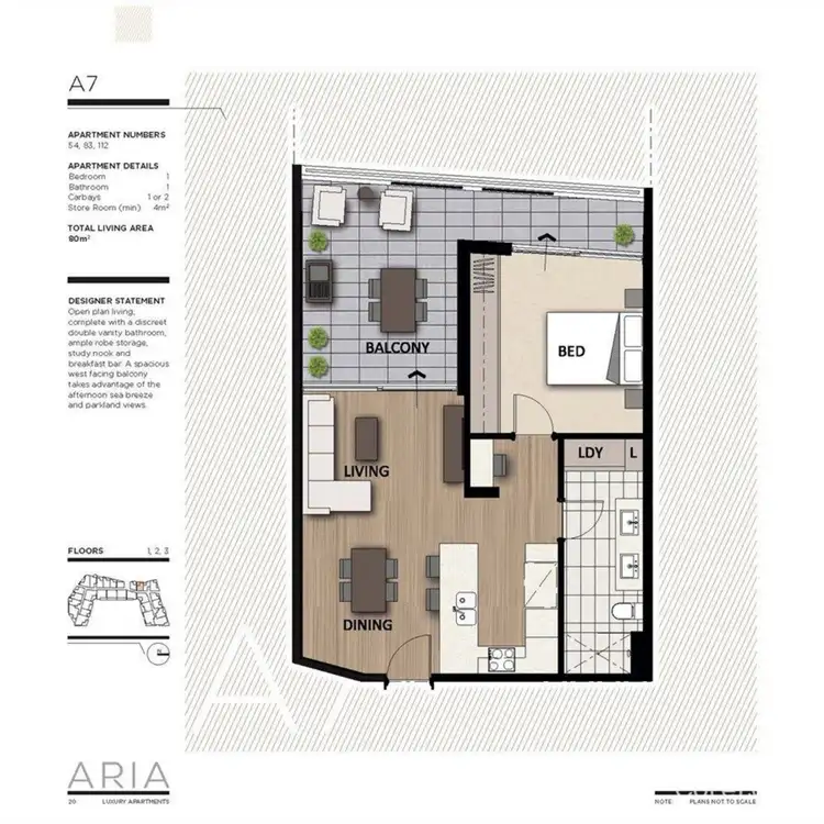 Floorplan of Homely apartment listing, 83/2 Milyarm Rise, Swanbourne WA 6010