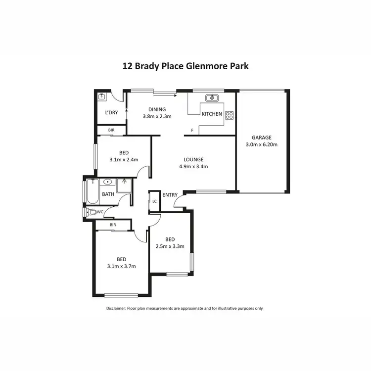 Floorplan of Homely house listing, 12 Brady Place, Glenmore Park NSW 2745