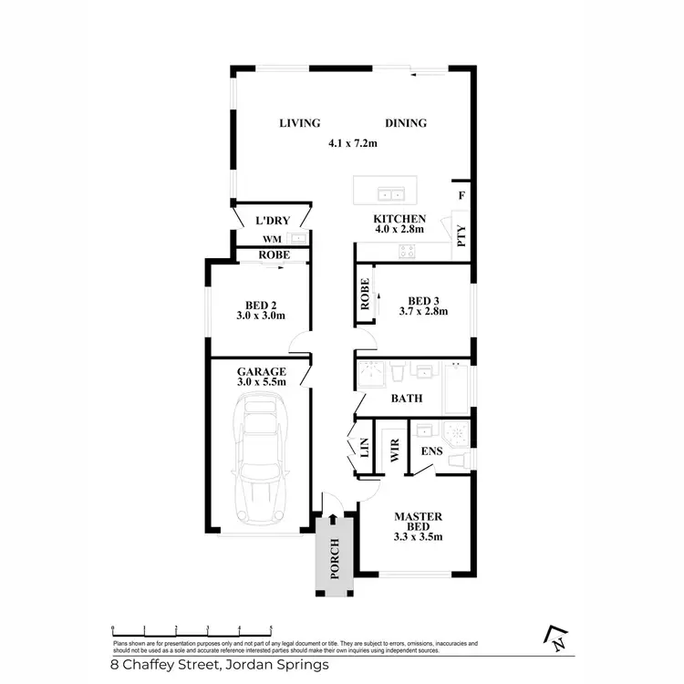 Floorplan of Homely house listing, 8 Chaffey Street, Jordan Springs NSW 2747