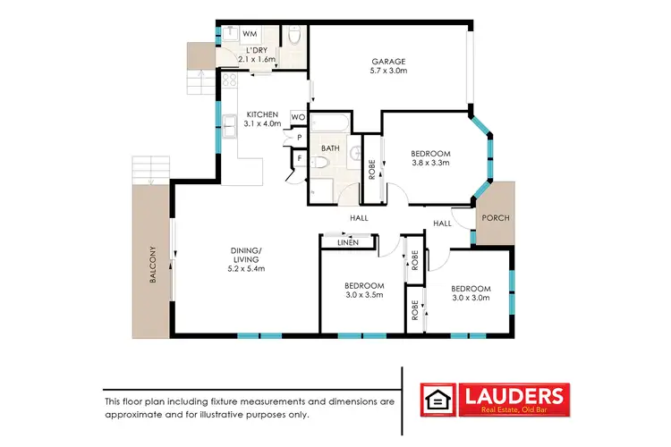 Floorplan of Homely villa listing, 1/72 Old Bar Road, Old Bar NSW 2430