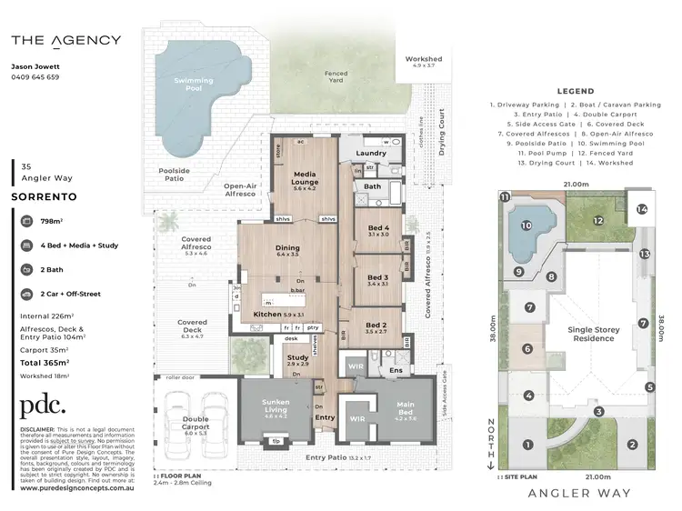 Floorplan of Homely house listing, 35 Angler Way, Sorrento WA 6020