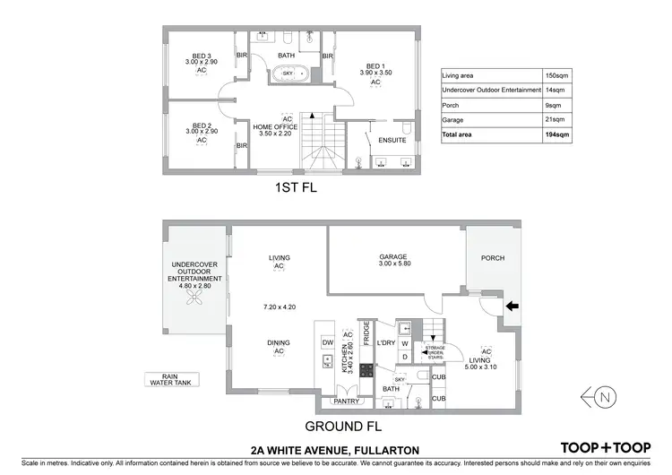 Floorplan of Homely house listing, 2A White Avenue, Fullarton SA 5063