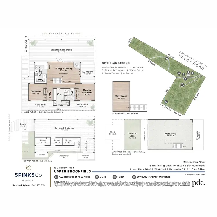 Floorplan of Homely house listing, 192 Pacey Road, Upper Brookfield QLD 4069