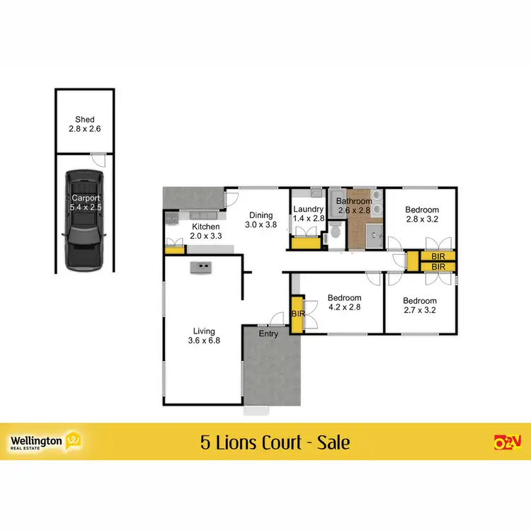 Floorplan of Homely house listing, 5 Lions Court, Sale VIC 3850