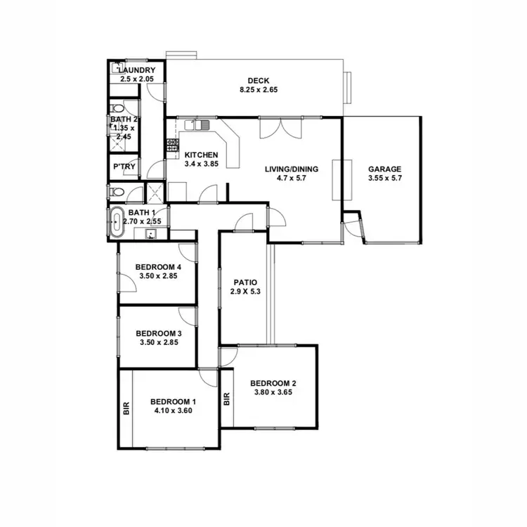 Floorplan of Homely house listing, 8 Princes Crescent, Shepparton VIC 3630