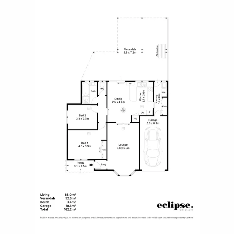 Floorplan of Homely unit listing, 1/4 Whitmore Street, Redwood Park SA 5097