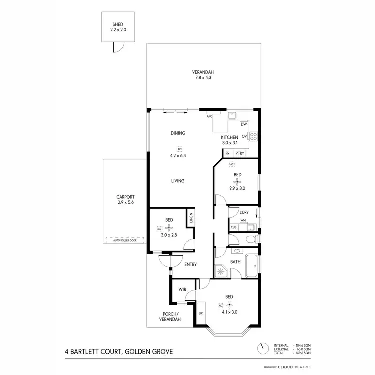 Floorplan of Homely house listing, 4 Bartlett Court, Golden Grove SA 5125
