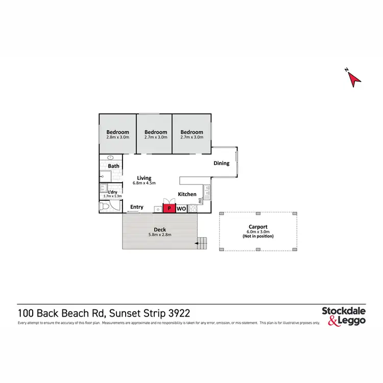 Floorplan of Homely house listing, 100 Back Beach Road, Sunset Strip VIC 3922