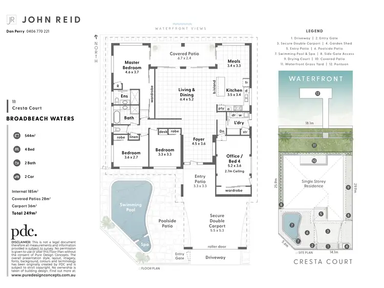 Floorplan of Homely house listing, 11 Cresta Court, Broadbeach Waters QLD 4218