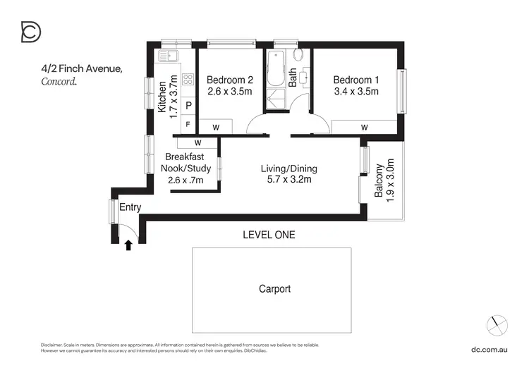 Floorplan of Homely apartment listing, 4/2 Finch Avenue, Concord NSW 2137