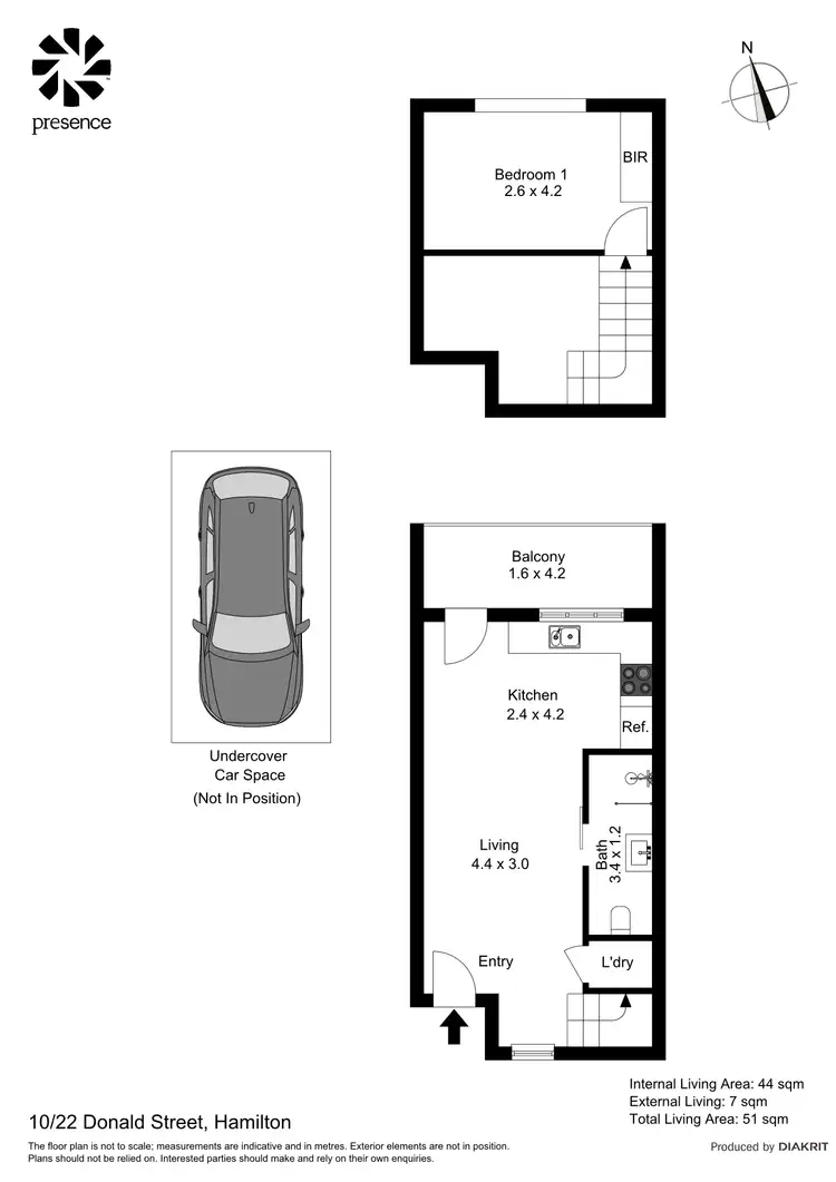 Floorplan of Homely apartment listing, 10/22 Donald Street, Hamilton NSW 2303