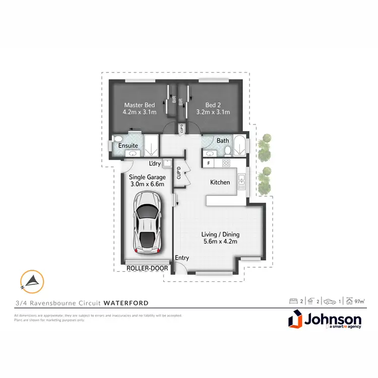 Floorplan of Homely unit listing, 3/4 Ravensbourne Circuit, Waterford QLD 4133
