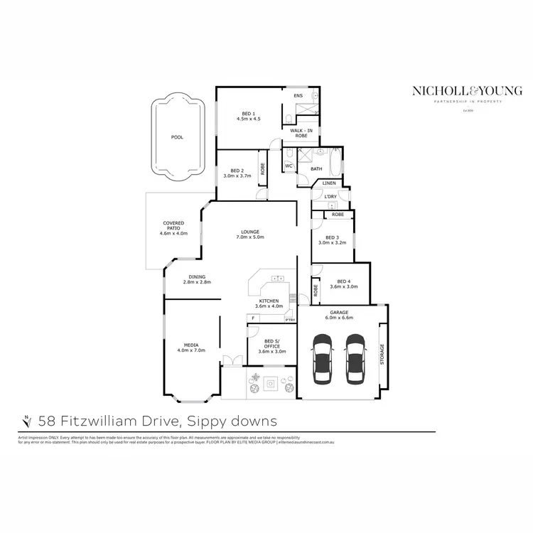 Floorplan of Homely house listing, 58 Fitzwilliam Drive, Sippy Downs QLD 4556