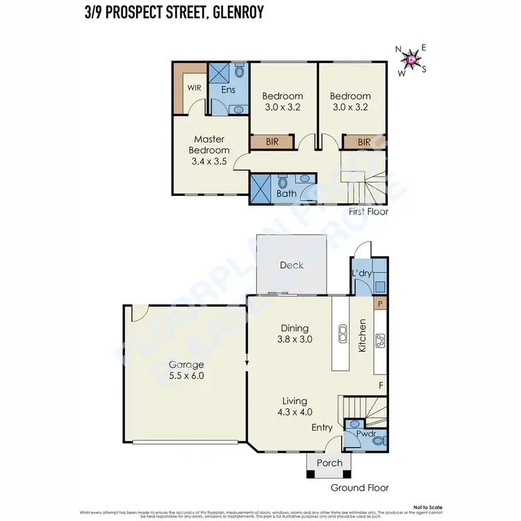Floorplan of Homely townhouse listing, 3/9 Prospect Street, Glenroy VIC 3046