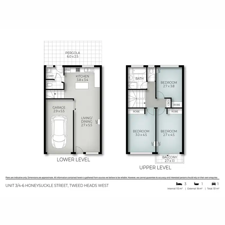 Floorplan of Homely townhouse listing, 3/4-6 Honeysuckle Street, Tweed Heads West NSW 2485