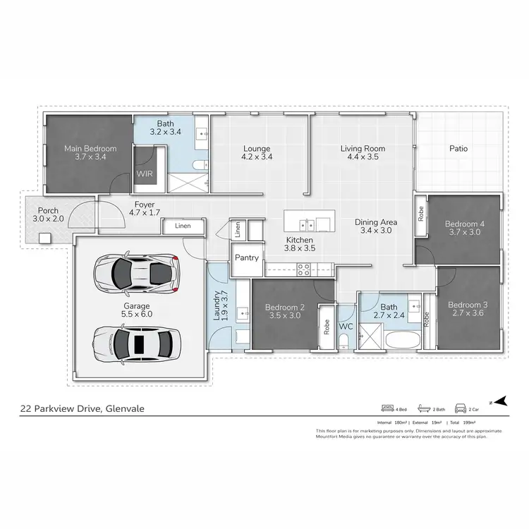 Floorplan of Homely house listing, 22 Parkview Drive, Glenvale QLD 4350