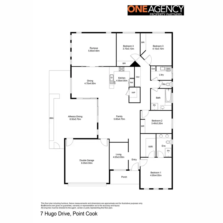 Floorplan of Homely house listing, 7 Hugo Drive, Point Cook VIC 3030