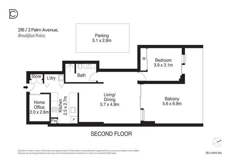 Floorplan of Homely apartment listing, 216/2 Palm Avenue, Breakfast Point NSW 2137