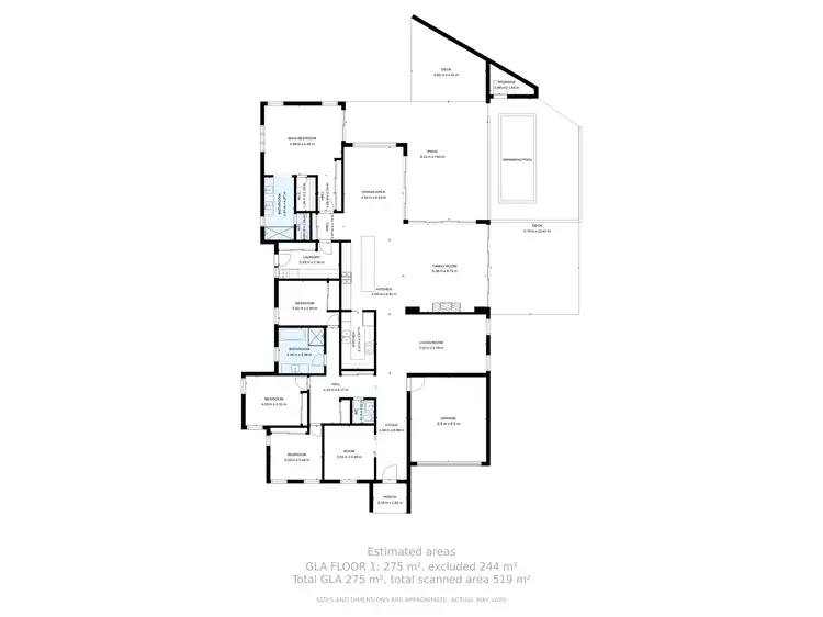 Floorplan of Homely house listing, 18 Kite Place, Wodonga VIC 3690
