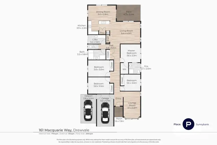 Floorplan of Homely house listing, 161 Macquarie Way, Drewvale QLD 4116