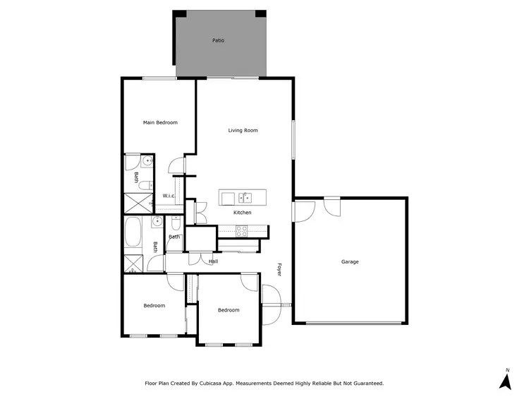 Floorplan of Homely semi-detached listing, 2/6 Goodnight Place, New Auckland QLD 4680
