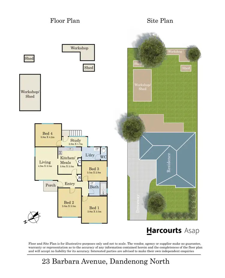 Floorplan of Homely house listing, 23 Barbara Avenue, Dandenong North VIC 3175