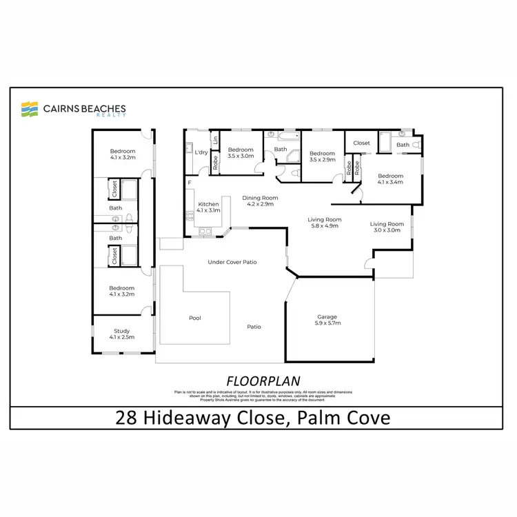 Floorplan of Homely house listing, 28 Hideaway Close, Palm Cove QLD 4879