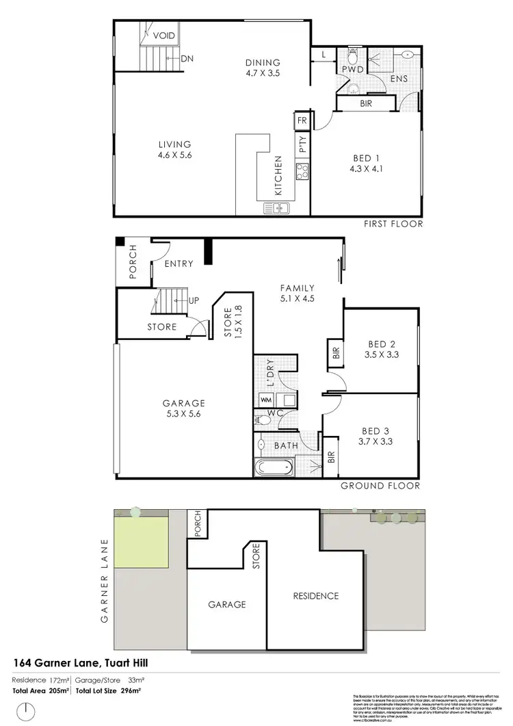 Floorplan of Homely townhouse listing, 164 Garner Lane, Tuart Hill WA 6060