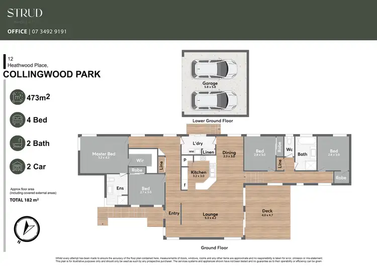 Floorplan of Homely house listing, 12 Heathwood Place, Collingwood Park QLD 4301