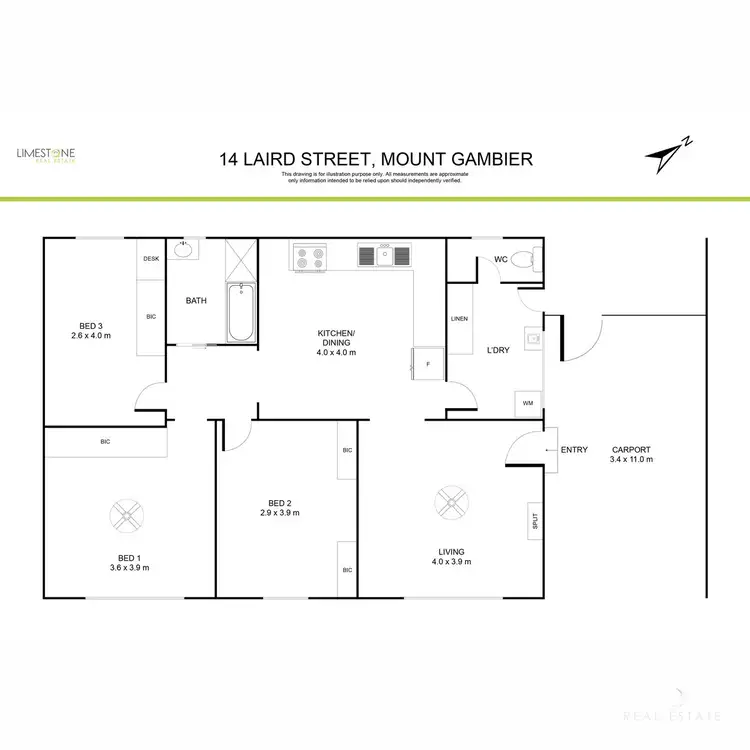 Floorplan of Homely house listing, 14 Laird Street, Mount Gambier SA 5290