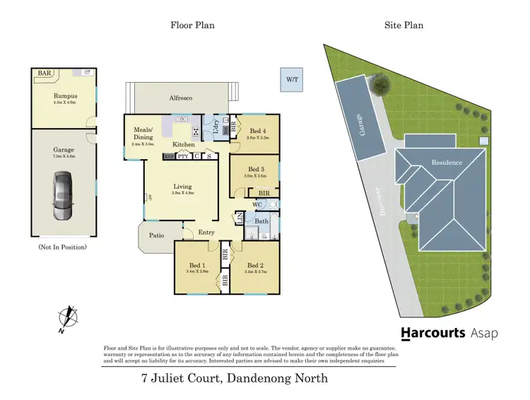 Floorplan of Homely house listing, 7 Juliet Court, Dandenong North VIC 3175