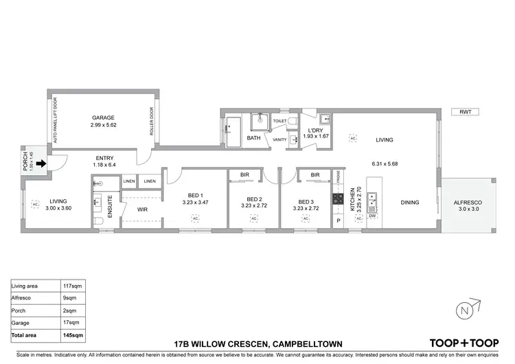 Floorplan of Homely house listing, 17B Willow Crescent, Campbelltown SA 5074